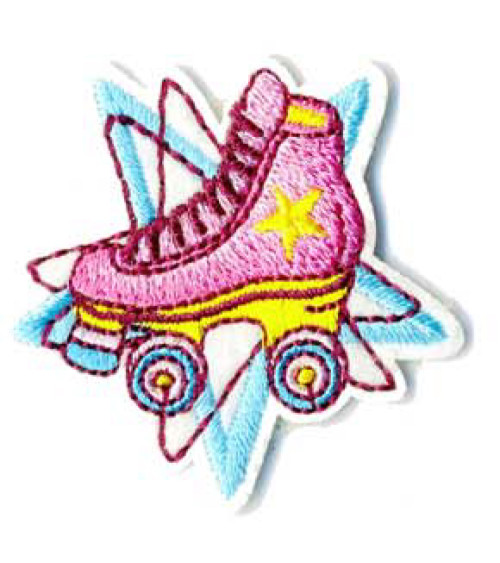 Set of 3 roller skate iron-on patches