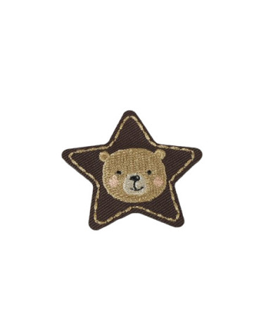 Ecusson thermocollant animaux stars ours 4cm x 4cm