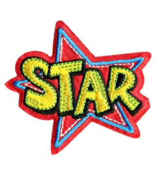 Set of 3 STAR iron-on patches