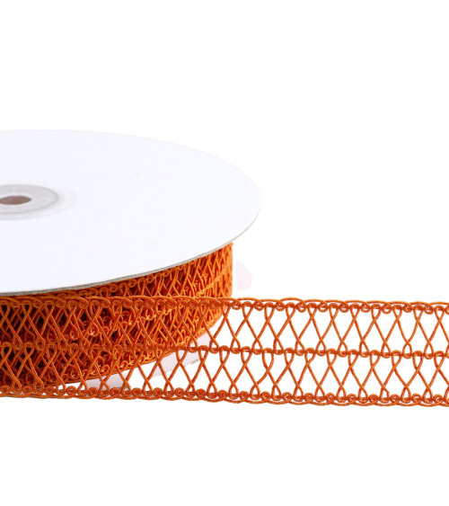 20m reel of arabesque braid, orange arabesque braid 25mm