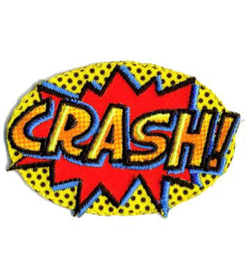 Pack of 3 POP ART CRASH iron-on patches