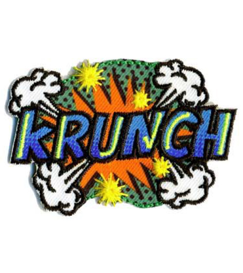 Pack of 3 POP ART KRUNCH iron-on patches