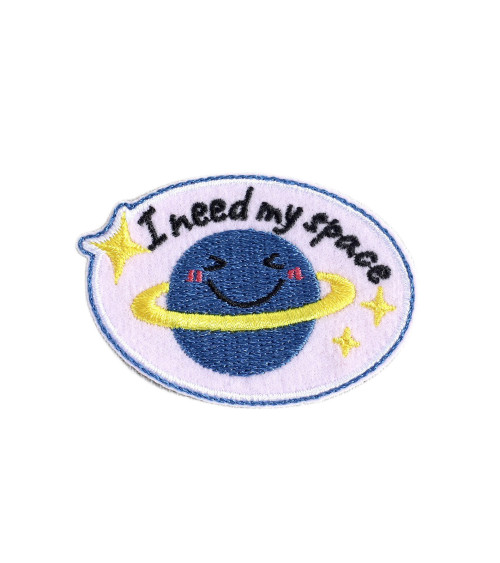 Pegatina termoadhesiva Rigolo planet i need my space 5,5cm x4cm