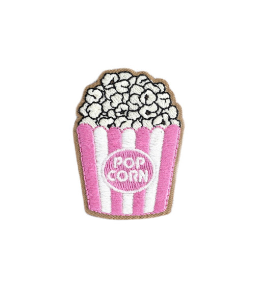 Ecusson termocollante ananas/pop corn pop corn 4,2cm x6cm