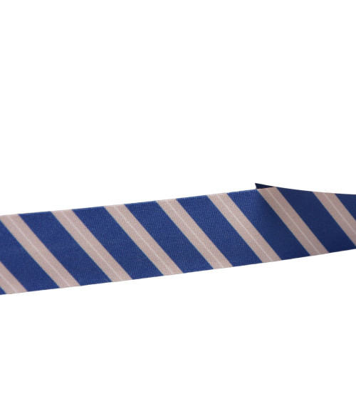 25m spool of 20mm navy blue striped bias tape made in France