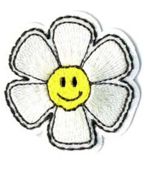 Set of 3 daisy iron-on patches