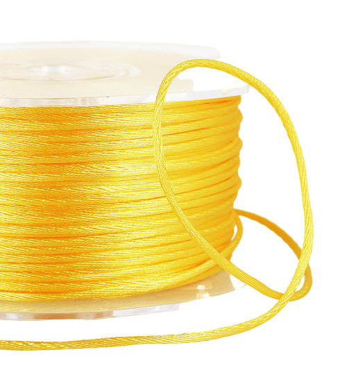 Spool 100m rat tail 2mm lemon yellow