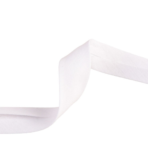 27mm white double gauze bias binding per meter made in France