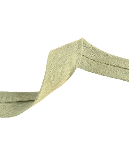 27mm khaki double gauze bias binding per meter made in France