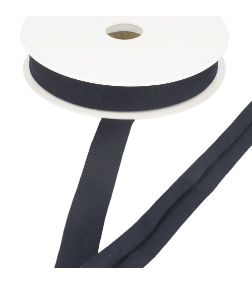 20mm navy stretch jersey bias binding by the meter