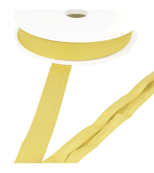 20mm stretch jersey bias binding mustard by the meter