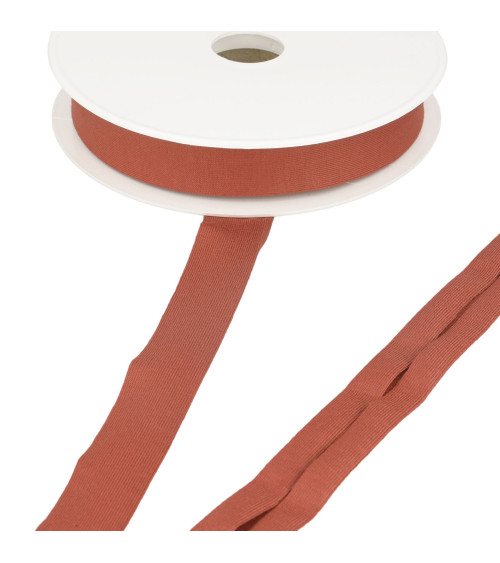 20mm rust stretch jersey bias binding per meter