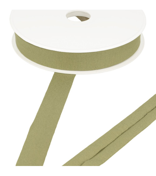 20mm khaki stretch jersey bias binding per meter