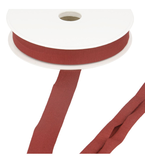 20m spool of Bordeaux stretch jersey bias binding 20mm