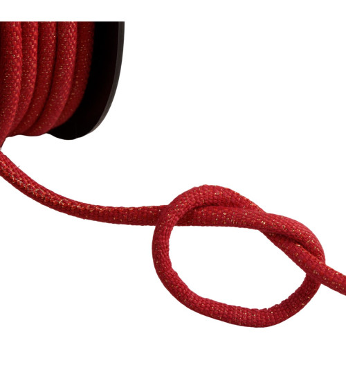 25m spool of red/gold metallic braided cord 6mm