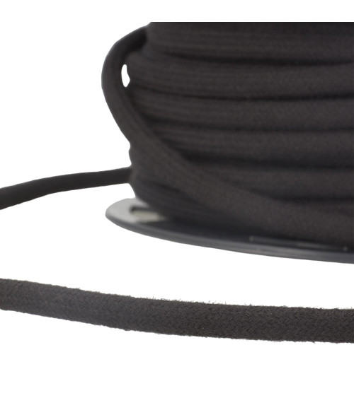 Bobina da 30 metri Cordoncino di cotone nero da 4 mm