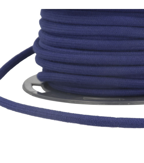 Bobina da 30 m. Cordoncino di cotone blu navy da 4 mm