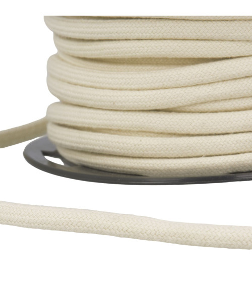 20m spool of 8mm unbleached cotton cord