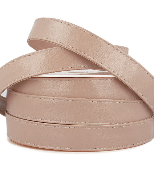 10m reel of nude faux leather strap 25mm