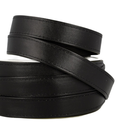 10m reel of black faux leather strap 25mm