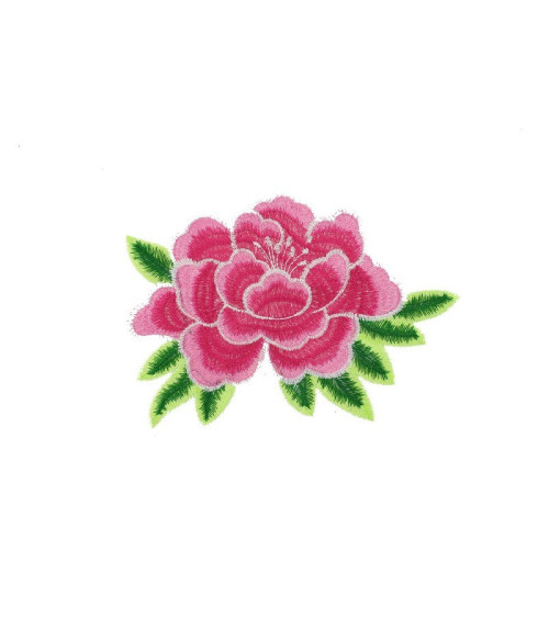 Großformatiger rosa Aufnäher zum Aufbügeln, 17 x 12 cm