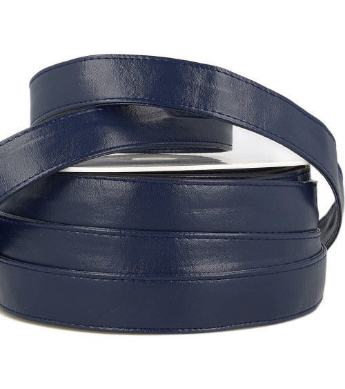 10m spool Navy blue faux leather strap 25mm