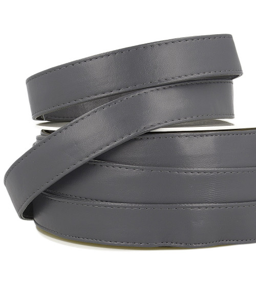 10m reel Dark grey faux leather strap 25mm