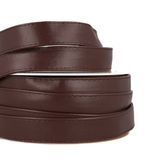 10m reel Dark brown faux leather strap 25mm