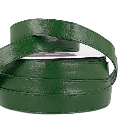 10m spool of bottle green faux leather strap 25mm