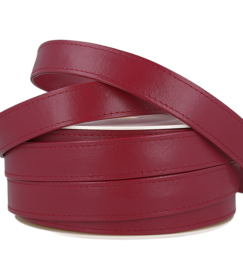 10m reel Burgundy red faux leather strap 25mm