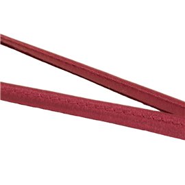 Bobine 25m passepoil satin 10mm rouge bourgogne