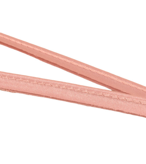 Bobina da 25 metri con bordino satinato da 10 mm rosa antico