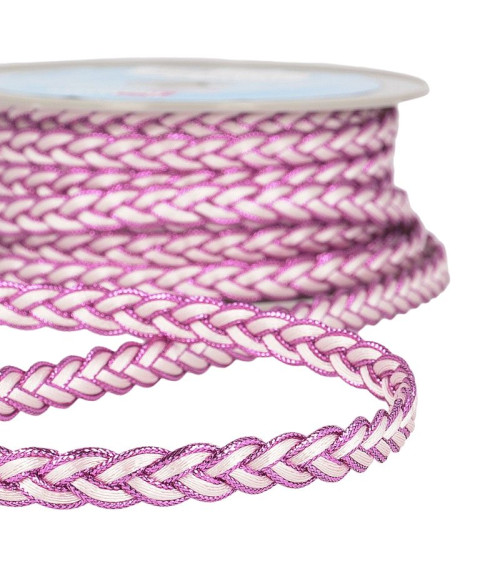 Bobina 15m Trenza trenzada rosa/morado 12mm