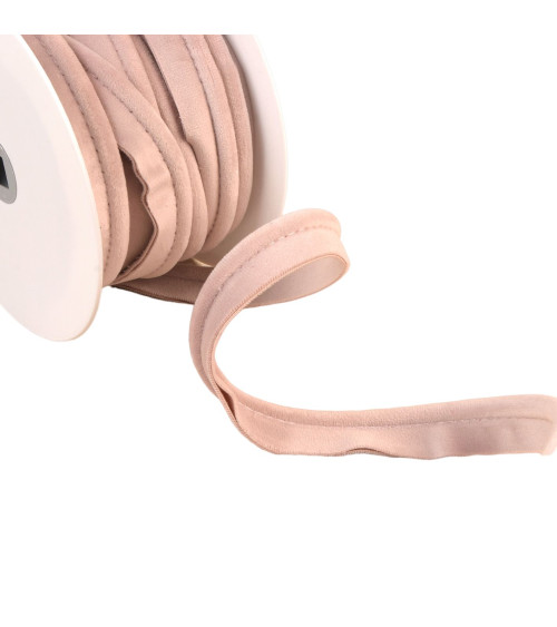 15m reel of light pink velvet piping 5mm