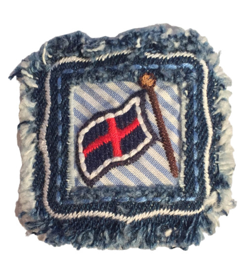 Marine Jean flag iron-on badge