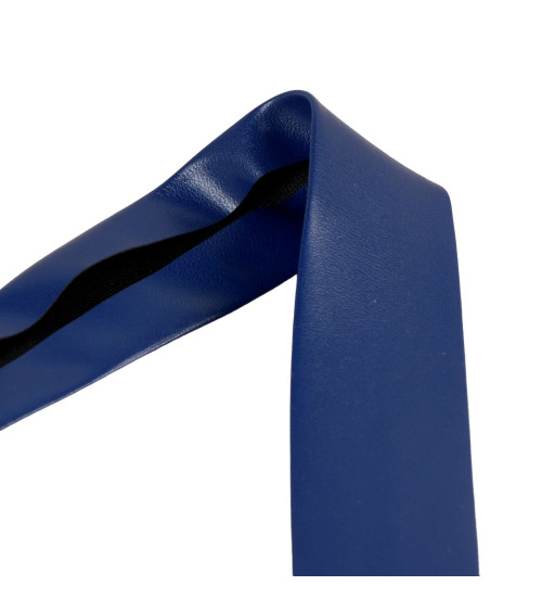 Faux leather bias binding 27mm royal blue by the meter made in Europe