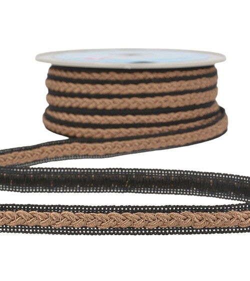 Bobina da 20 m Treccia abito bicolore Marrone/nero 14 mm