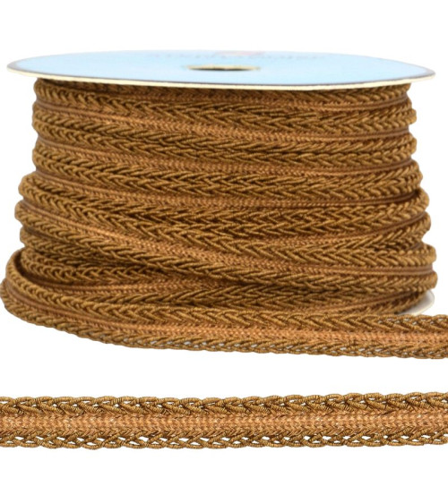 25m reel of metallic dress braid rust 10mm