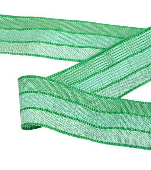 25m reel of 3-tone ribbon 30mm Dark Green