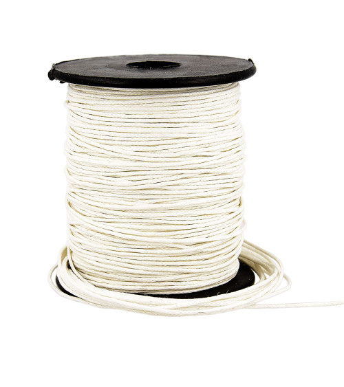 Spool of 70m leather-look cord 1mm White