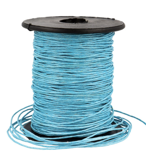 Spool of 70m leather-look cord 1mm Blue