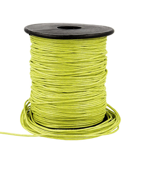 Spool of 70m leather-look cord 1mm anise green