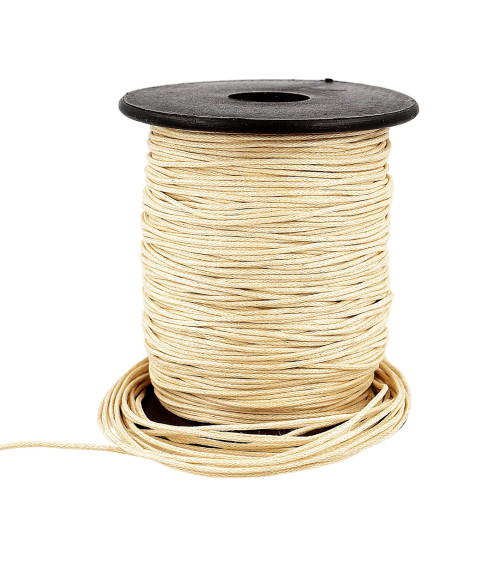 Spool of 70m leather-look cord 1mm Beige