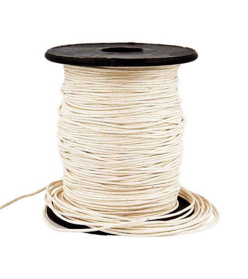 Spool of 70m leather-look cord 1mm Ecru