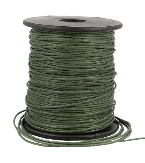 Spool of 70m leather-look cord 1mm Khaki