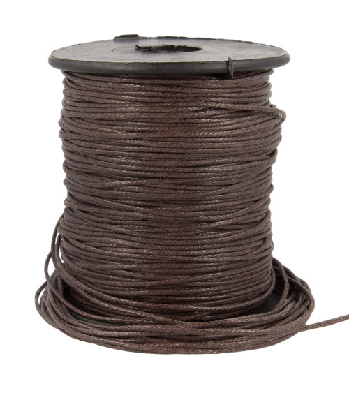 Spool of 70m leather-look cord 1mm Chocolate