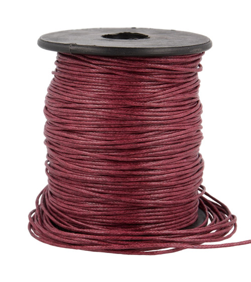 Spool of 70m cord with 1mm Bordeaux leather look