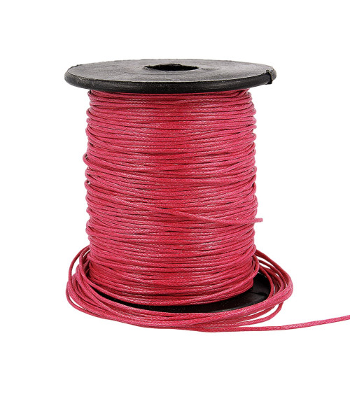 Bobina 70m cordicella aspetto cuoio 1mm Fucsia