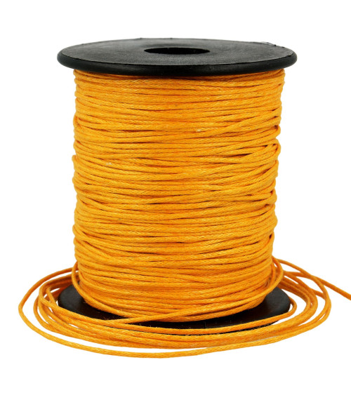 Spool of 70m leather-look cord 1mm Orange