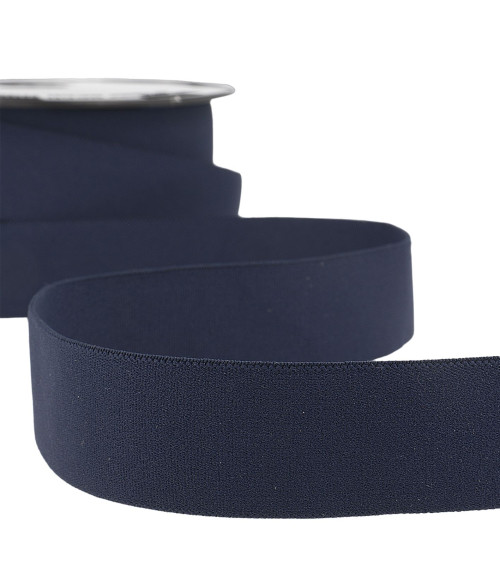 20m spool of elastic boxer navy blue 32mm